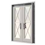 Clessidra Double Custom Steel Doors - Image 3